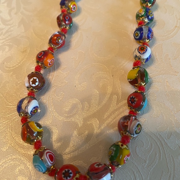 Vintage Murano Venetian Glass Beaded Necklace - Picture 2 of 8